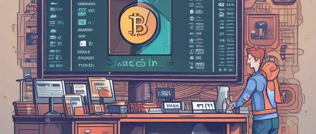 a close up of a computer chip with a symbol on it