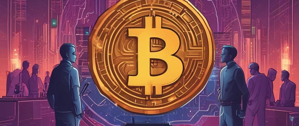 a close up of a computer chip with a symbol on it