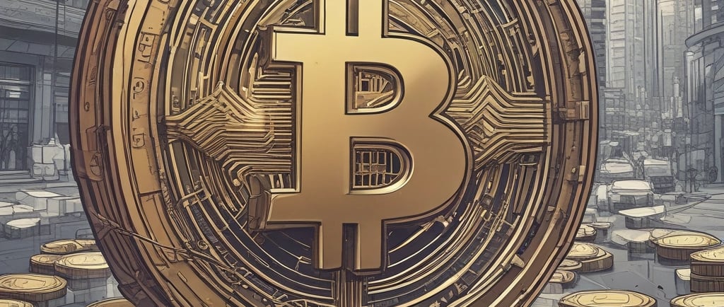 a pile of gold and silver bitcoins