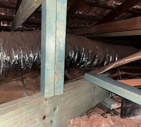 Structural beams installed to Embleton property.