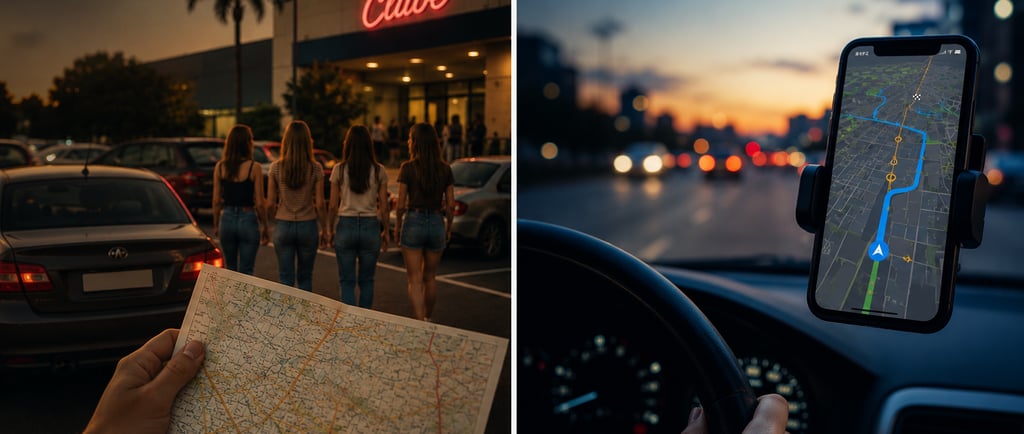 antes e depois do gps