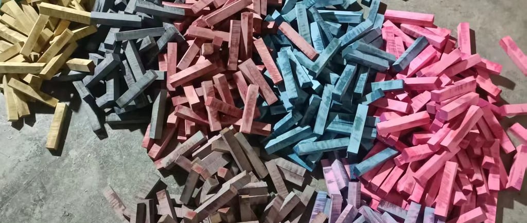 stabilized wood block pen block knife block dyed wood block