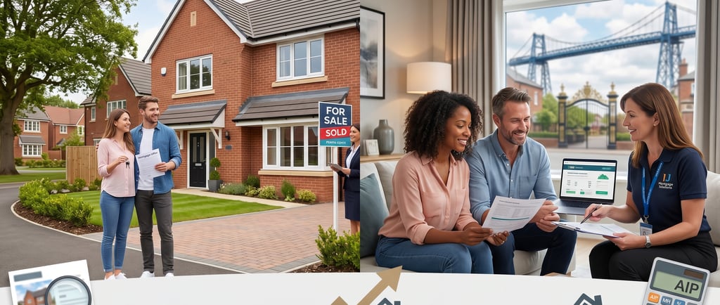 House for sale in Warrington town centre" or "I J Mortgage Solutions office in Warrington.