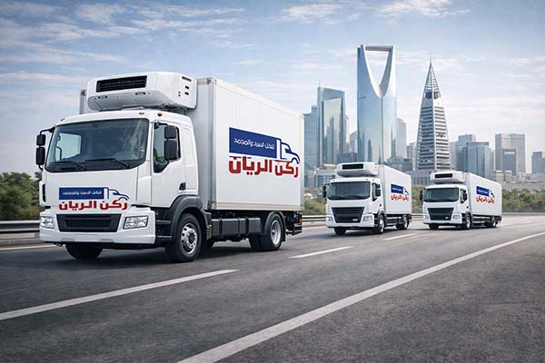 ركن الريان أفضل شركة نقل مبرد ومجمد بين مدن السعودية تقدم خدمات احترافية لنقل المواد الغذائية والأدو