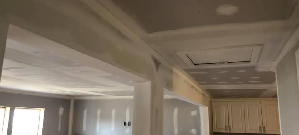 sheetrock installed and finished kitchen