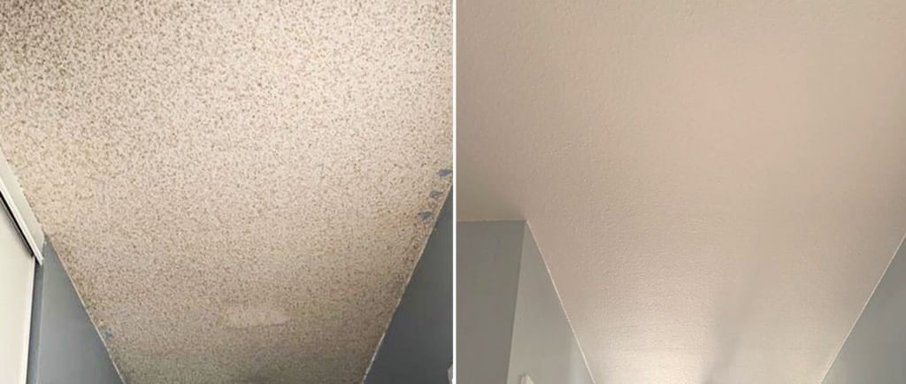 repair hole in popcorn ceiling