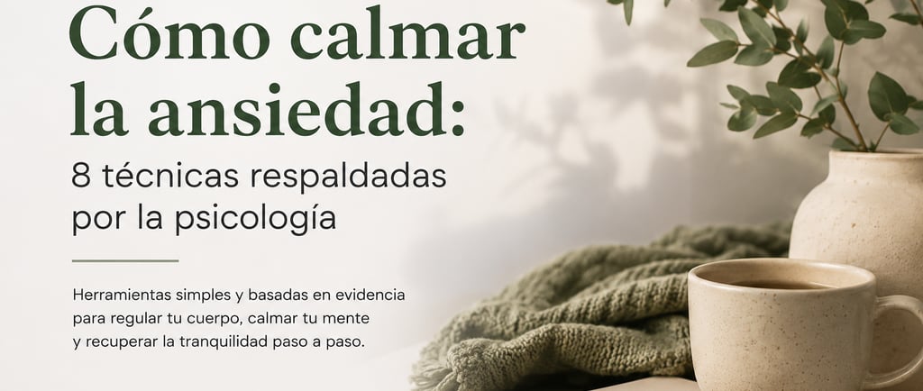 Cómo calmar la ansiedad paso a paso