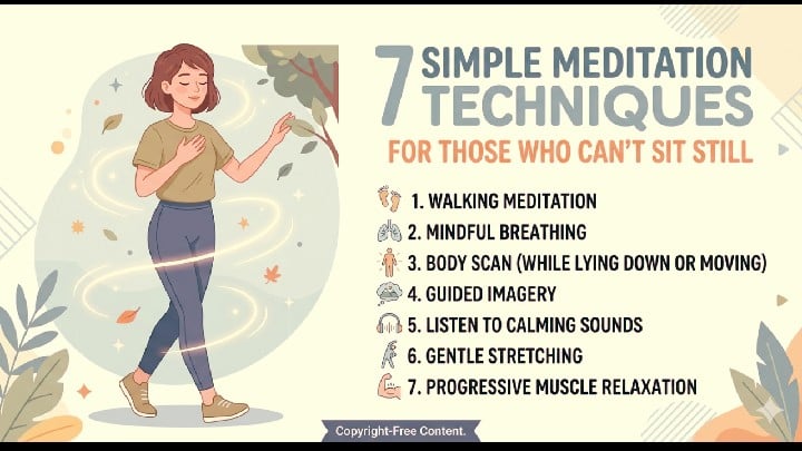 7 Simple Meditation Techniques for Those Who Can’t Sit Still