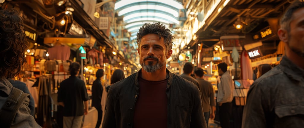 A focused professional walking away from multiple social media platforms toward one clear path social media personal brand