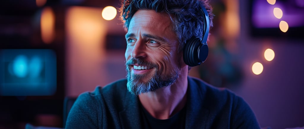 Person speaking into podcast microphone during guest interview to build personal brand