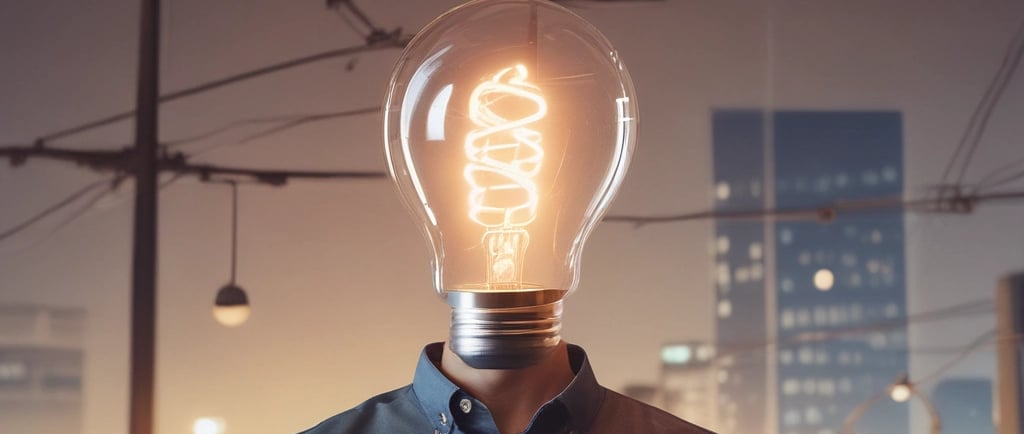 Bombilla encendida simbolizando el ahorro energético y la comprensión de la factura de luz