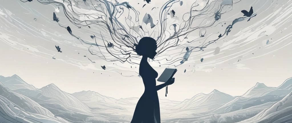 a woman in a blue hijab holding books