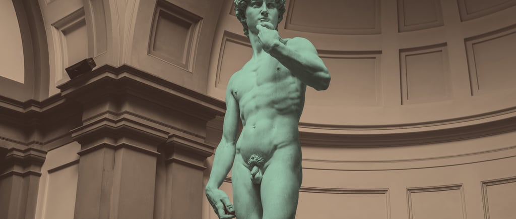 The statue of David by Michelangelo