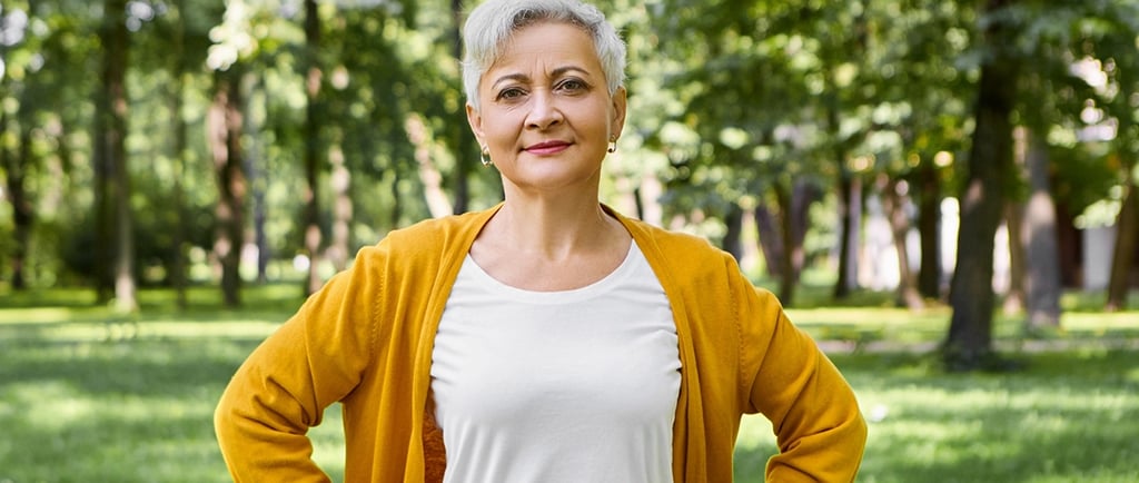 Persona adulta en la naturaleza