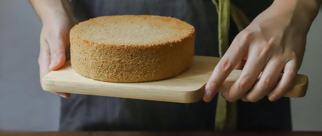 a cake recently taken out of the oven