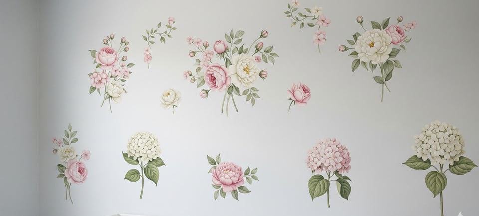 lambs and ivy floral wall decal