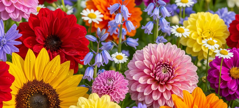 color changing flowers close up