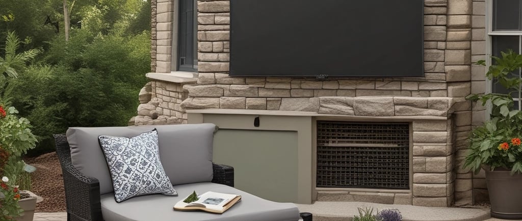 turned off vintage CRT television on road