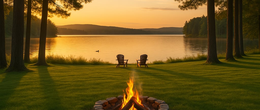 lake home fire pit