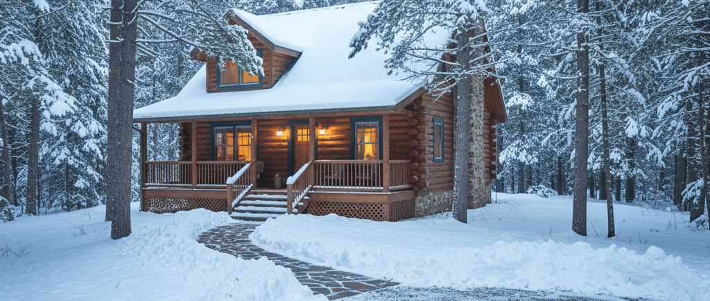 winter cabin access Wisconsin