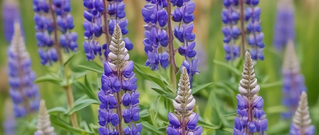 growing lupine flowers in garden