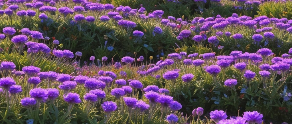 purple flowers growing wild 