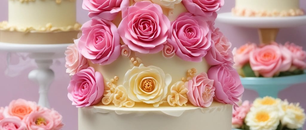 beautiful buttercream flower cake