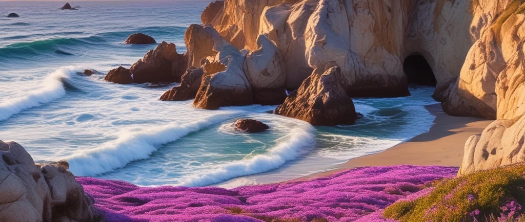 beautiful purple coastal flowers
