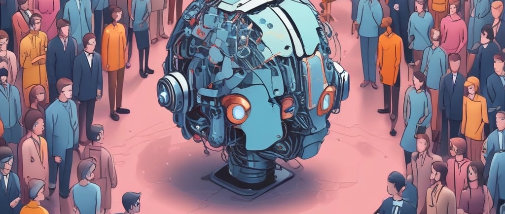 A laptop screen displaying the OpenAI logo and text. The laptop keyboard is visible below, with keys illuminated in a dimly lit environment.