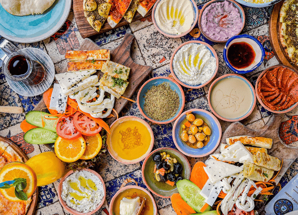a bunch of healthy food