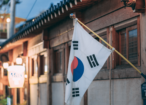 a Korean flag