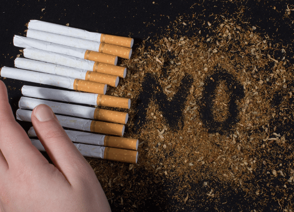 cigarettes and written no 