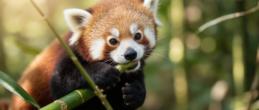 Minik Kızıl Panda Bambu