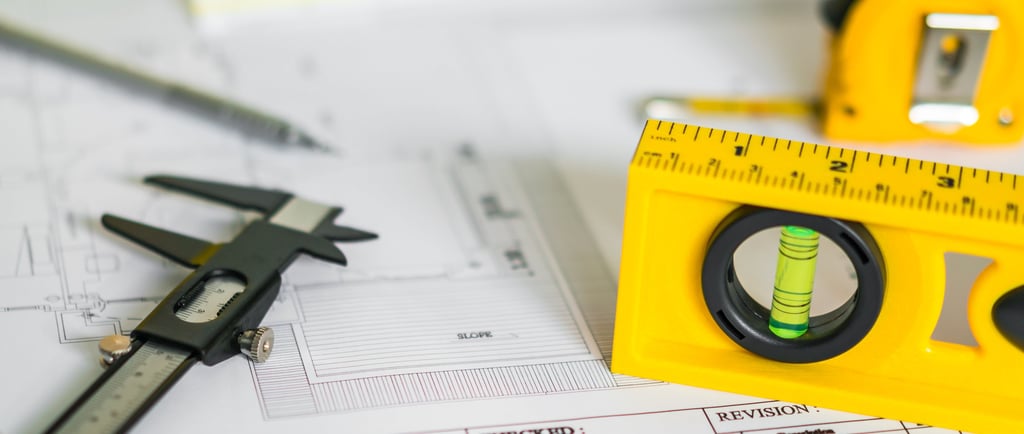 measuring scale tape and glass calibration