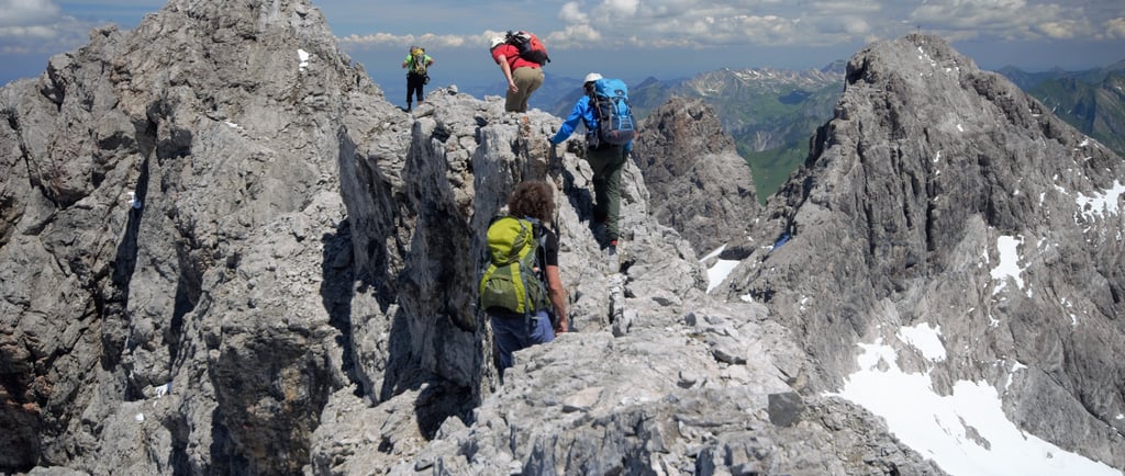 allgäuer alpen kletterer hochfrottspitze heilbronnerweg variantesonne