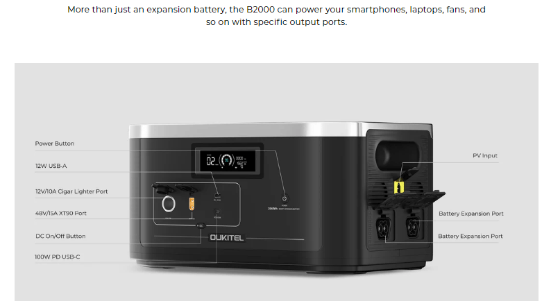 Oukitel B2000 lisäakku