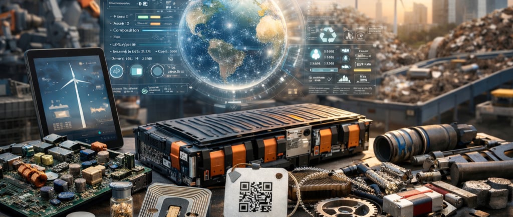 Industrial assets tracked for circular reuse and future material supply.
