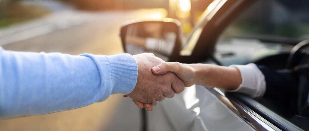 seguro toma de mano en vehiculo