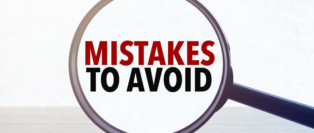 Mistakeas to avoit text unter the looking glass