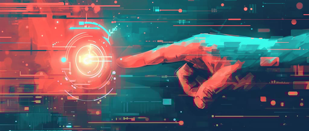 a person touching the AI powered screen