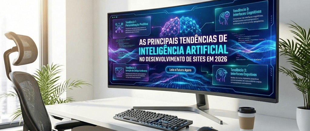 As principais tendências de Inteligência Artificial no desenvolvimento de sites em 2026