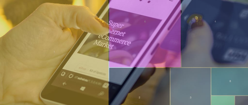 A graph overlayed on an image of mobile shopping to symbolise AI in Loyalty