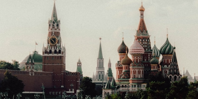 Moscow Red Square with St. Basil’s Cathedral and Kremlin