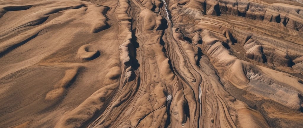A quadcopter drone is captured in mid-air flight against a blurred mountainous backdrop. The drone is white with gold accents and is equipped with a camera, highlighting its capabilities for aerial photography.