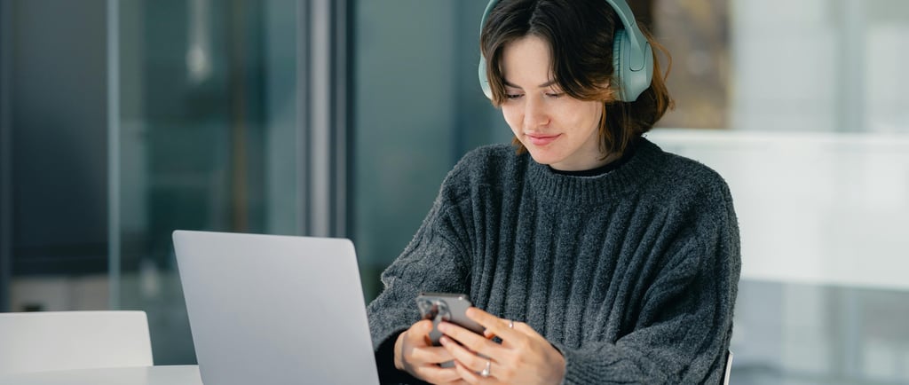 a girl working on pc