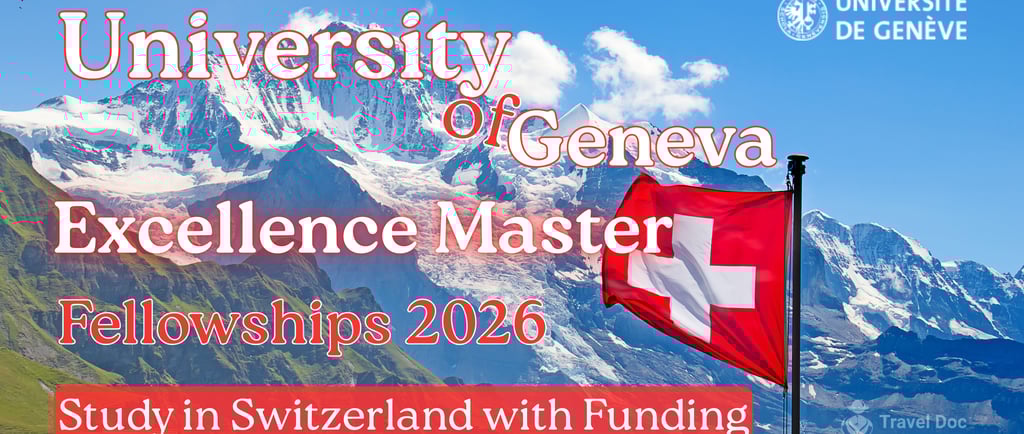 University of Geneva Excellence Master Fellowships 2026 for international MSc students in Switzerlan