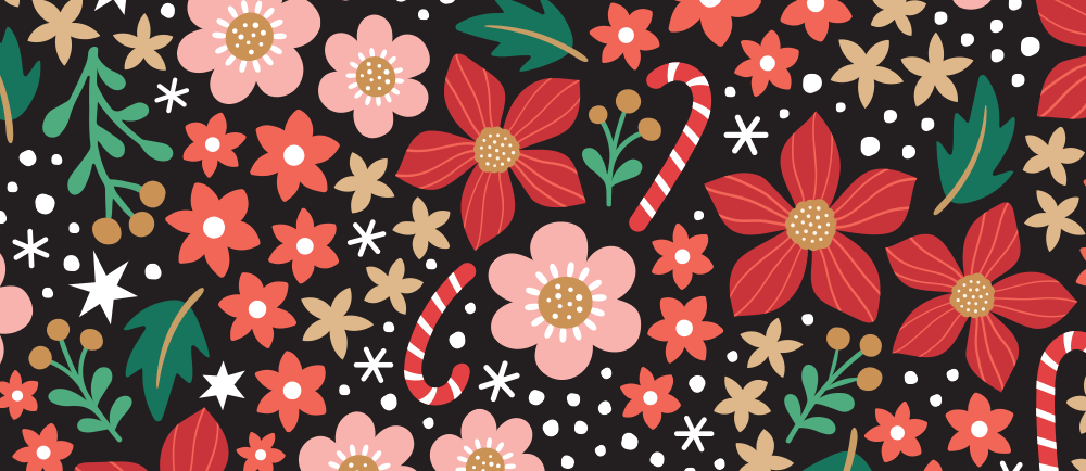Christmas flower pattern