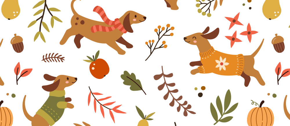cute dogs pattern design
