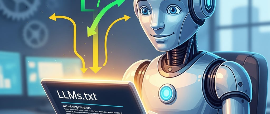 llms.txt image with AI robot