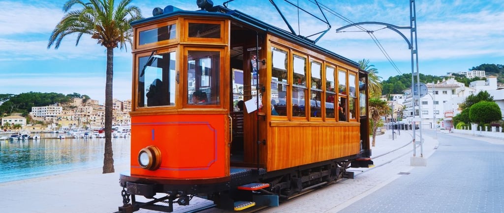 foto da vista do trem d Soller da cidade de palma mallorca